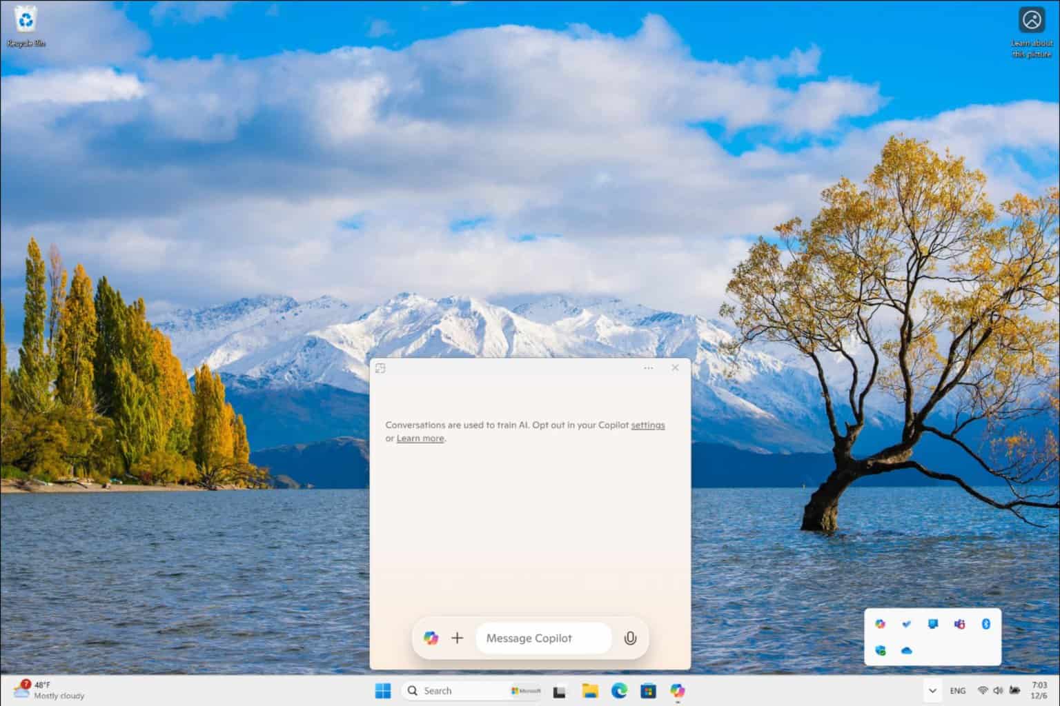 Microsoft Copilot Windows app