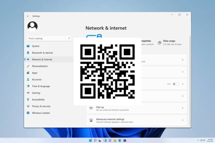 windows 11 wifi password qr code