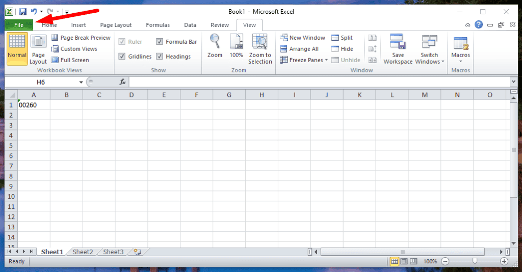  File menu