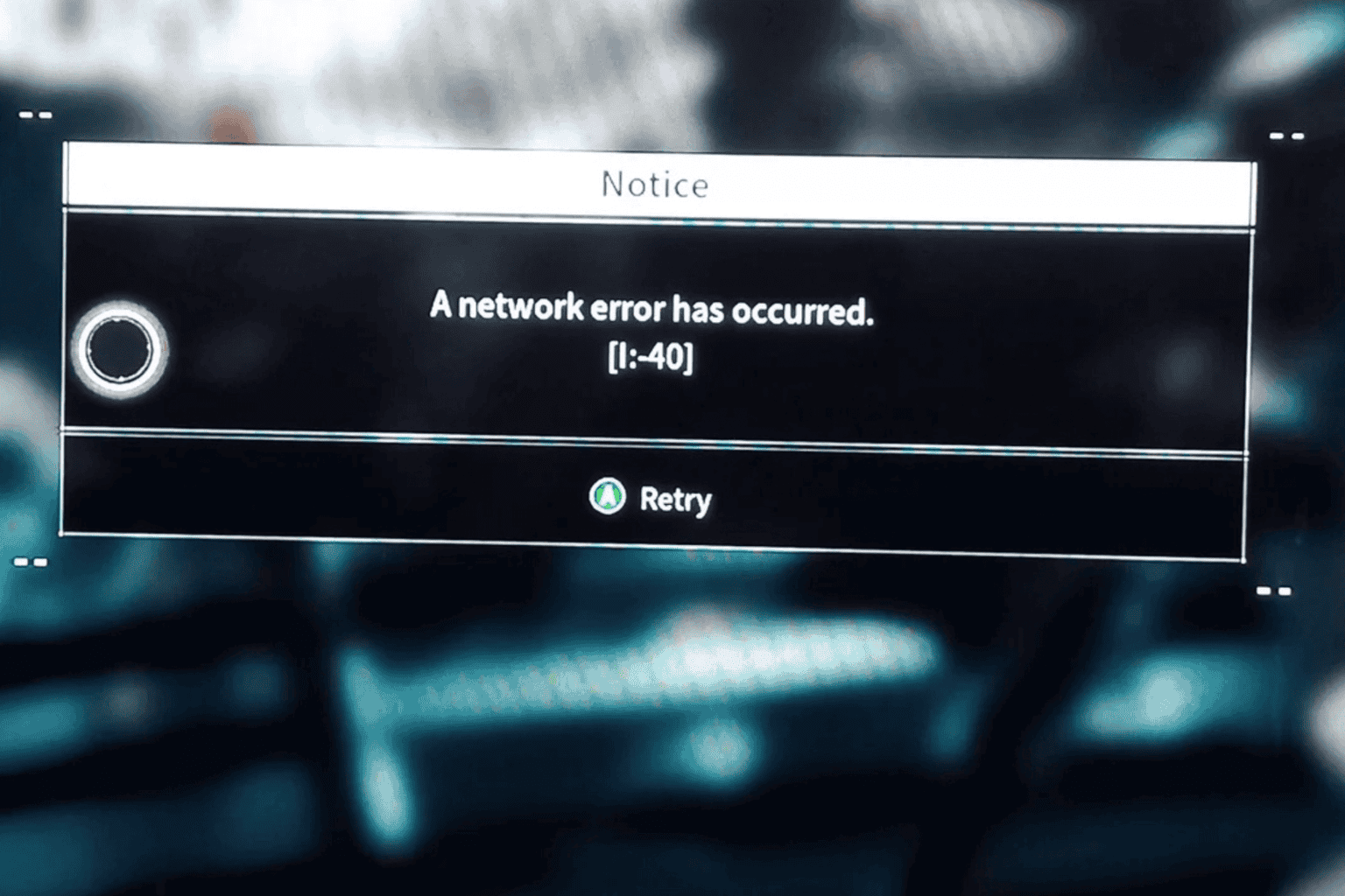 the first descendant network error